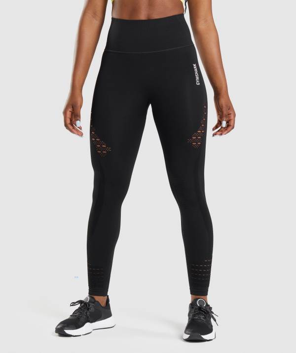 Damske Legíny Gymshark Energy Seamless Čierne | GL9304815